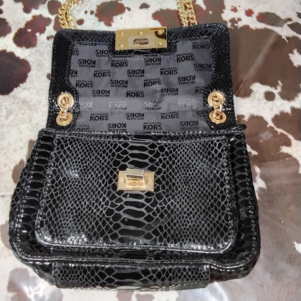 Michael Kors Sloan python-embossed chain crossbod… - image 8